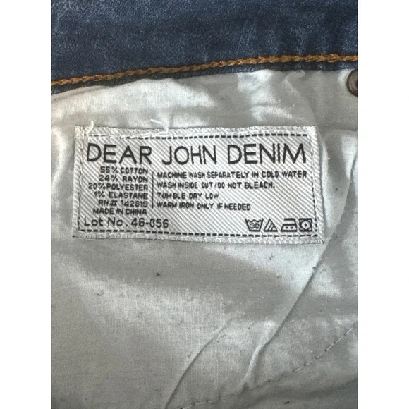 Dear John Women Size 30 Playback Comfort Straight Jeans Blue Wash - Picture 5 of 9
